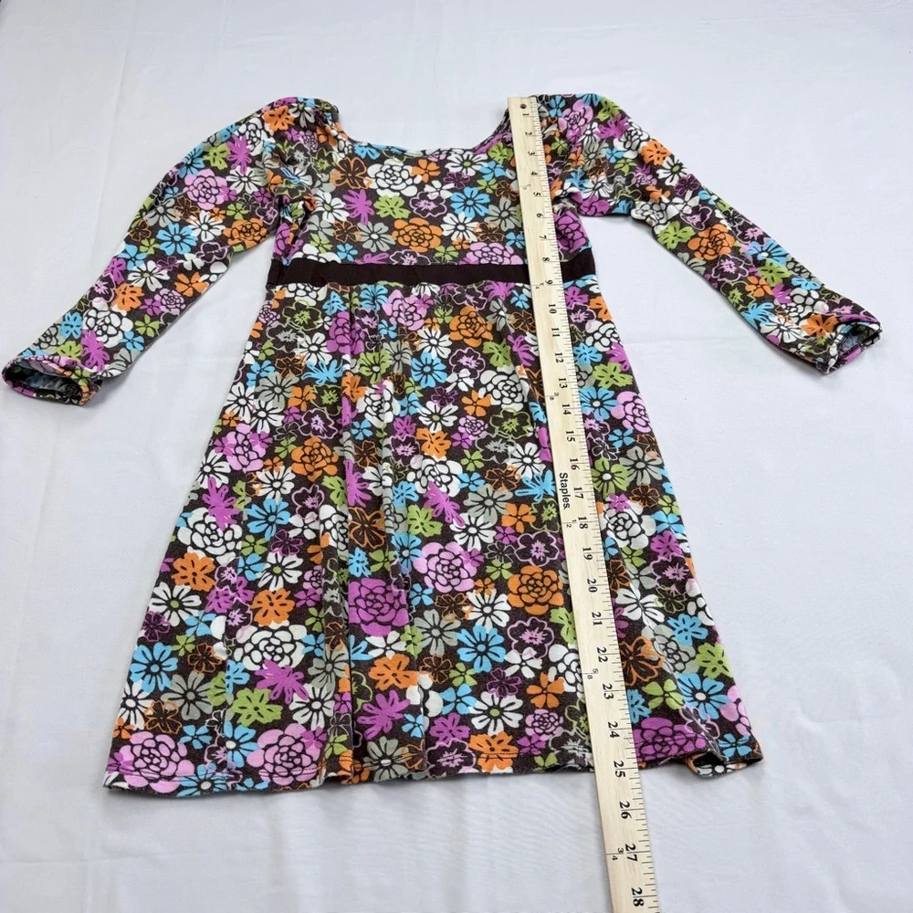 Colorful Floral Kids Casual Dress - Picture 3 of 6